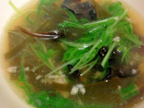 昆布ときくらげの醤油麹スープ